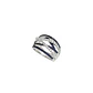 Anillo de Oro Blanco 18kt con Diamantes de 47 Puntos Totales Corte Brillante SI/H 94pts Zafiro - By Danielle Costantini - Miniatura 2