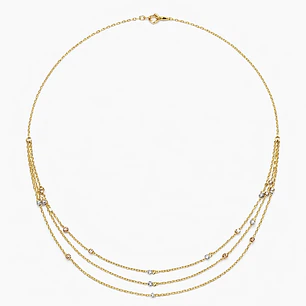 Collar Oro Amarillo 18kt Tres Cadenas