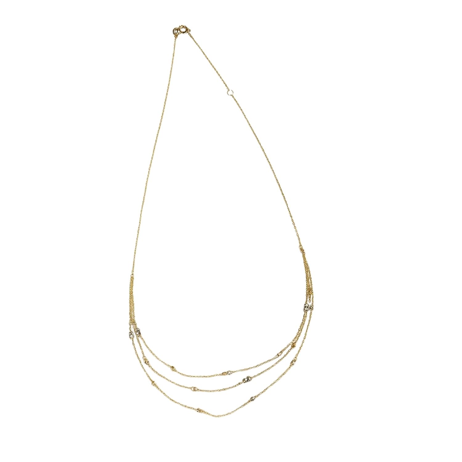 Collar Oro Amarillo 18kt Tres Cadenas 3