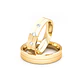 Par Argollas Matrimonio de Oro Amarillo 18kt Gio 4,0mm Diamante 3x2Pts - Miniatura 1