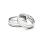 Par Argollas Matrimonio de Oro Blanco 18kt KZ 5,5mm - Miniatura 2