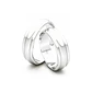 Par Argollas Matrimonio de Oro Blanco 18kt KZ 5,5mm - Miniatura 3