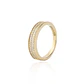 Anillo de Oro 18kt con Diamantes de Pts Corte Brillante SI/H Riel - Miniatura 1