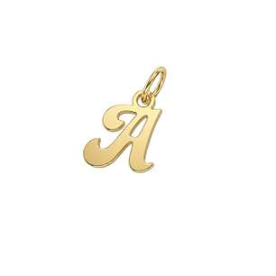 Colgante de Oro Miel 18kt Letra Gótica A