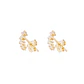 Aros Oro Amarillo 18kt Escalonados 5 Circonitas - Miniatura 2
