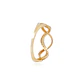 Anillo de Oro 18kt Ondas Circón y Liso - Miniatura 3