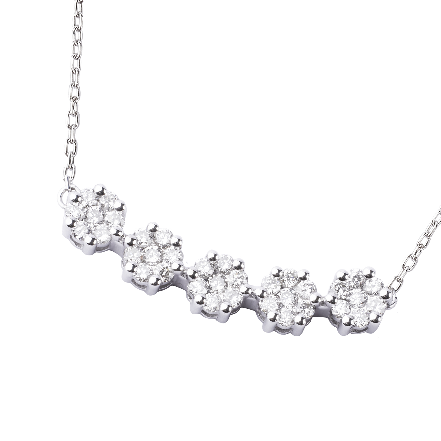 Collar de Oro 18kt con Diamantes de 34 Pts SI/H Totales Corte Brillante 2