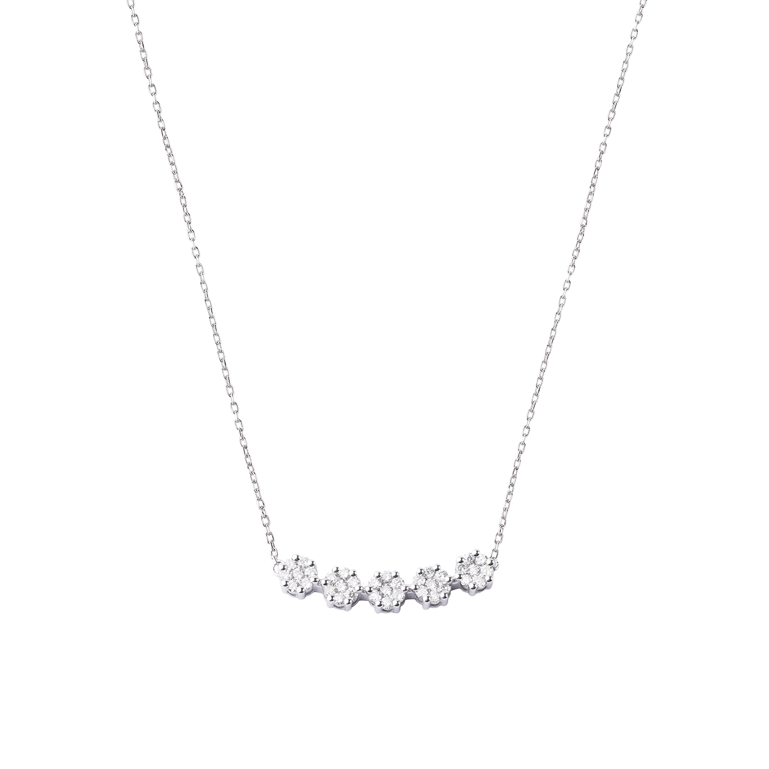 Collar de Oro 18kt con Diamantes de 34 Pts SI/H Totales Corte Brillante 3