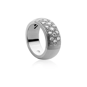 Anillo Oro Blanco 18kt Modelo Etra 13 Diamantes 2pts