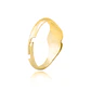 Anillo de Plata Esterlina 925 Corazón Revestido en Oro 18kt - Miniatura 3