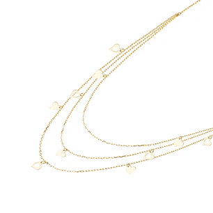 Collares de Oro 18kt Modelo Corazón Colgante