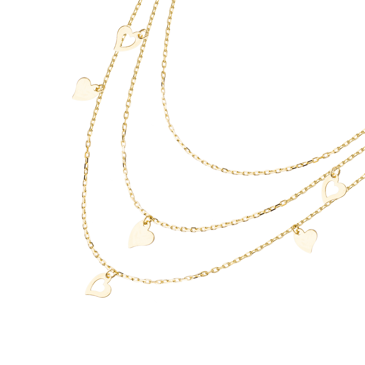 Collares de Oro 18kt Modelo Corazón Colgante 2