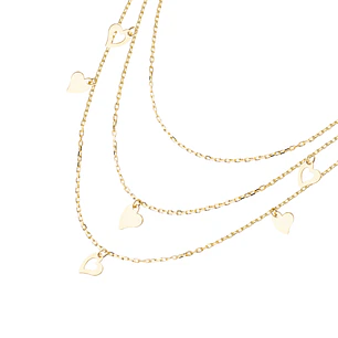 Collares de Oro 18kt Modelo Corazón Colgante