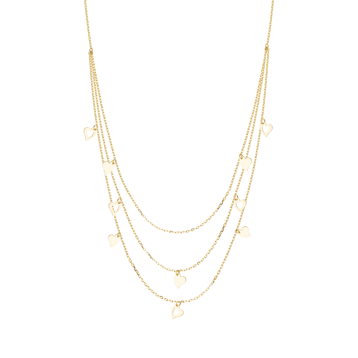Collares de Oro 18kt Modelo Corazón Colgante 3