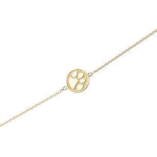 Pulseras de Oro 18kt Modelo Medalla Patita