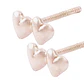 Aros Oro Miel 18kt Corazón Doble - Miniatura 2