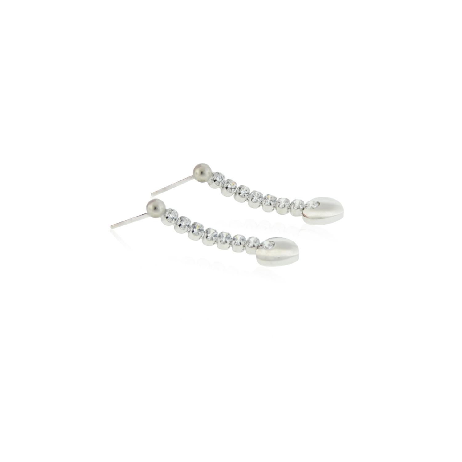 Aros de Plata Esterlina 925 Corazón Colgante Circonitas 2