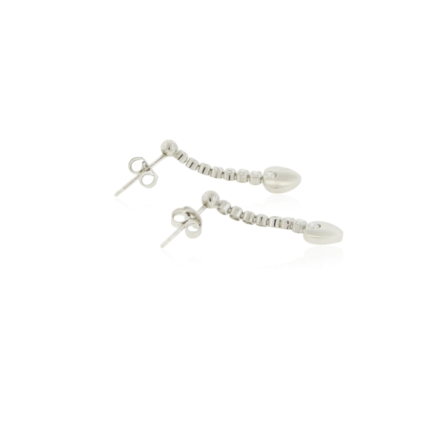 Aros de Plata Esterlina 925 Corazón Colgante Circonitas 3