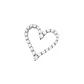 Colgante Oro Blanco 18kt con Diamantes de Corazón 30 Pts - Miniatura 1