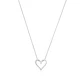 Colgante Oro Blanco 18kt con Diamantes de Corazón 30 Pts - Miniatura 3