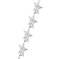 Pulsera Plata Esterlina 925 Estrella Colgantes Revestido en Oro 18kt - Miniatura 3