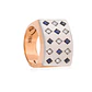Anillo Oro Rosado 18kt Modelo Prinsa 7 Diamantes 2pts 8 Zafiros 2pts - Miniatura 2