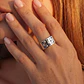 Anillo Oro Rosado 18kt Modelo Prinsa 7 Diamantes 2pts 8 Zafiros 2pts - Miniatura 3