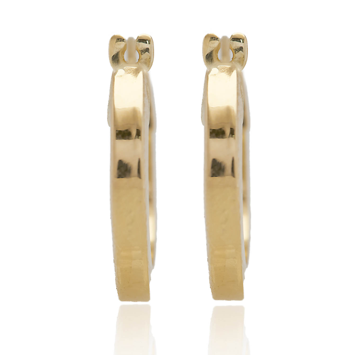 Aros de Oro 18kt Argollas Tubular 2