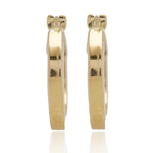 Aros de Oro 18kt Argollas Tubular
