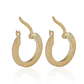 Aros de Oro 18kt Argollas Tubular - Miniatura 3