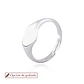 Anillo de Plata Esterlina 925 Corazon Sello - Miniatura 1