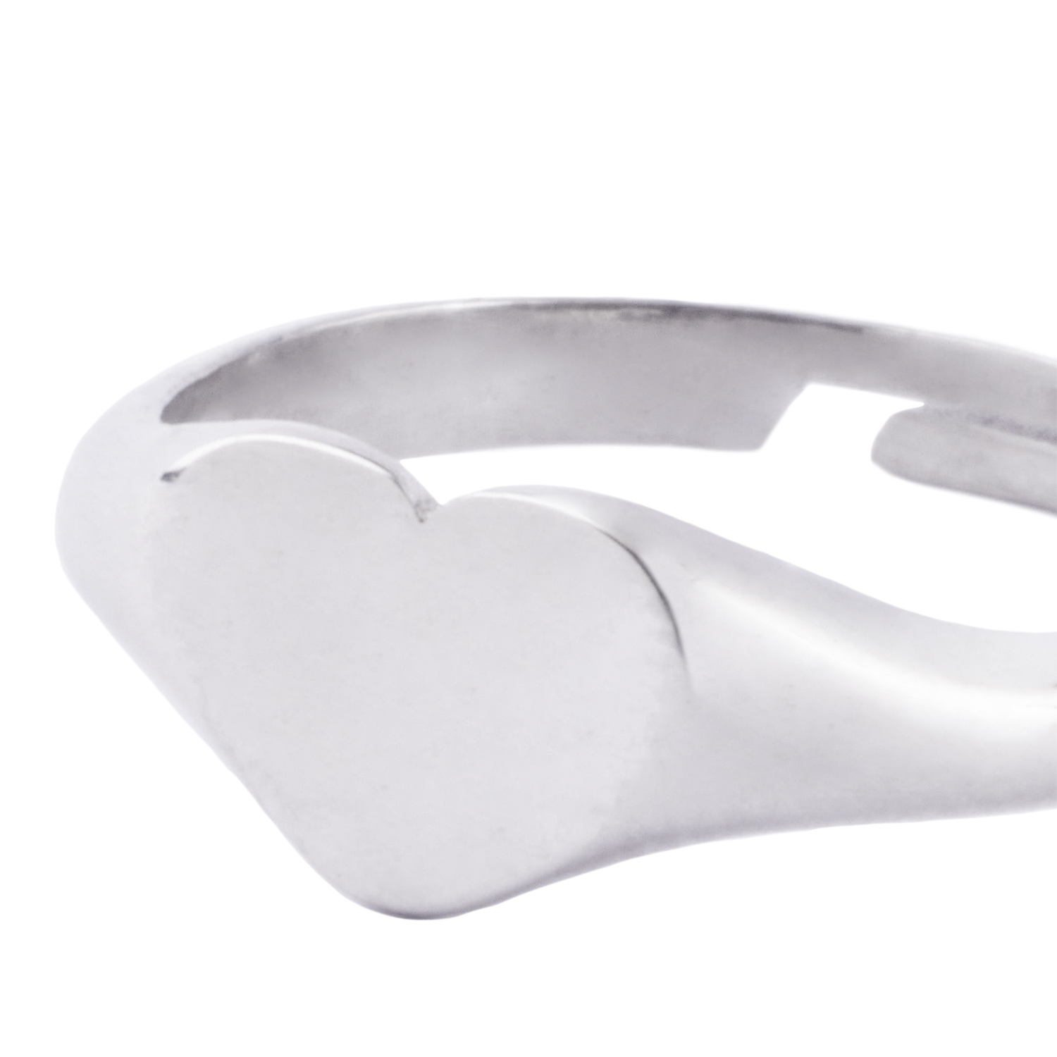 Anillo de Plata Esterlina 925 Corazon Sello 2