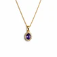 Colgante Oro Amarillo 18kt Roseta Amatista 6MM Circonita - Miniatura 2