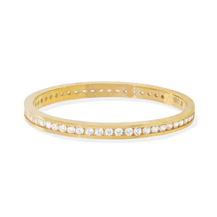 Anillo Compromiso de Oro 18Kt Sin Fin Circonitas
