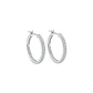 Aros Oro Blanco 18kt Diamantes 17Pts Argollas Medianas - Miniatura 2