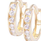 Aros de Oro 18Kt Argolla Pequeñas Circon - Miniatura 2