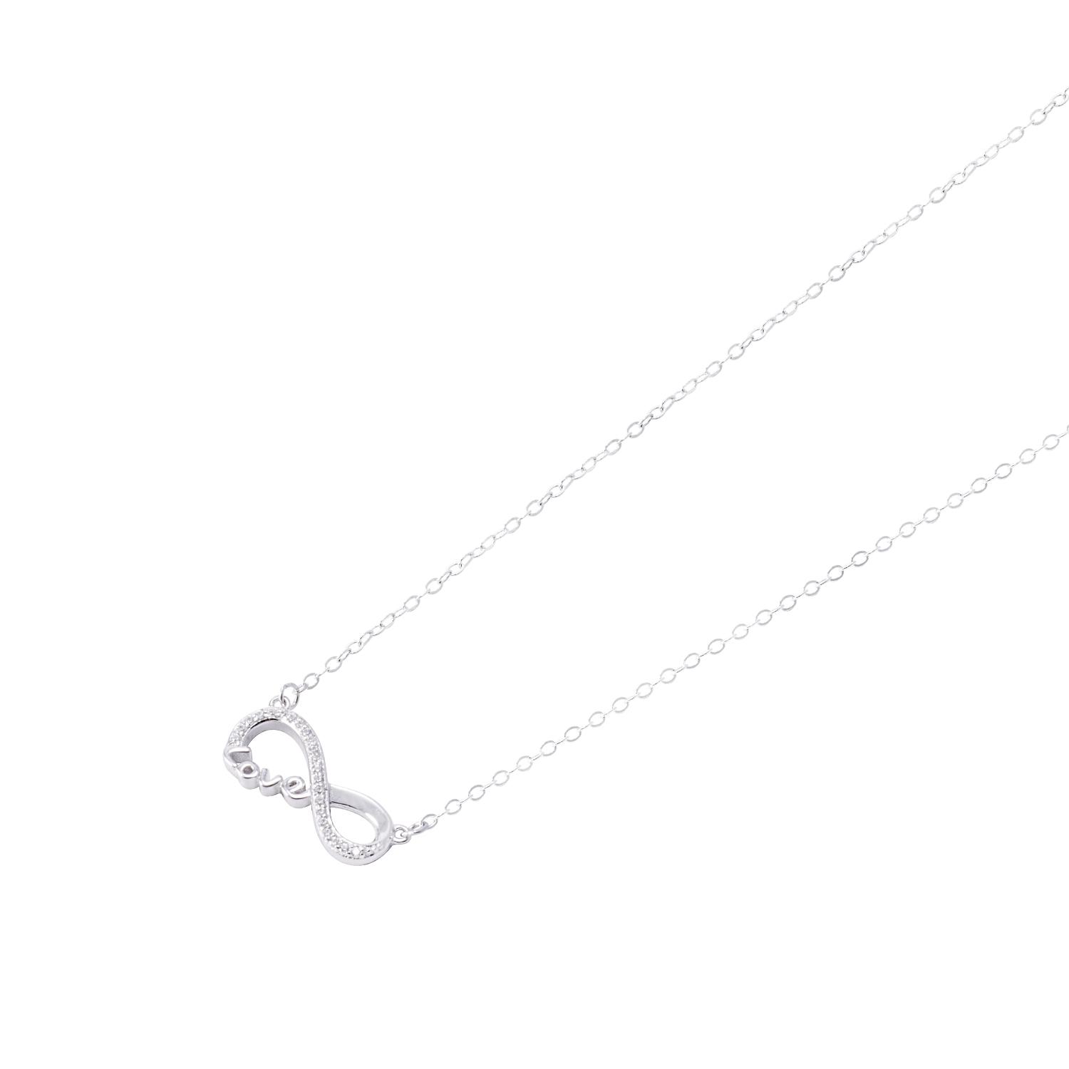 Collar de Plata Esterlina 925 Infinito Circón 1