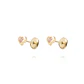 Aros de Oro 9kt Corazón Fluido Rosa Francia - Miniatura 1