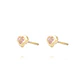 Aros de Oro 9kt Corazón Fluido Rosa Francia - Miniatura 2