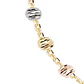 Pulsera de Oro 18kt Bolitas en Tricolor - Miniatura 3