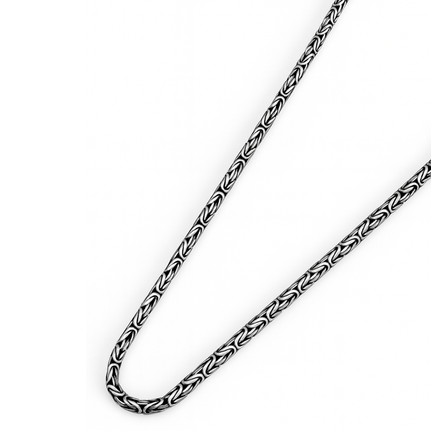 Cadena de Plata Esterlina 925 Bizantino 1