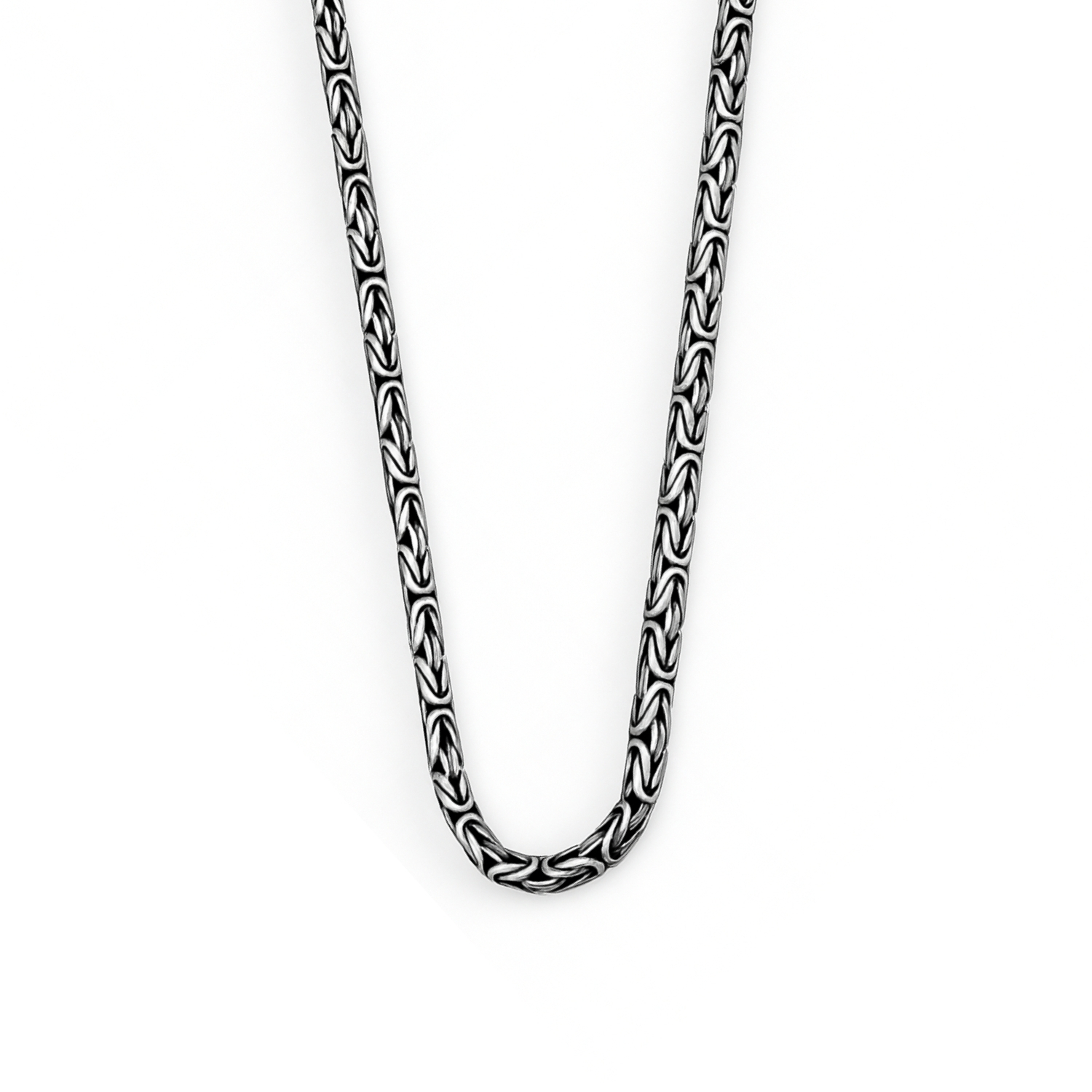 Cadena de Plata Esterlina 925 Bizantino 2