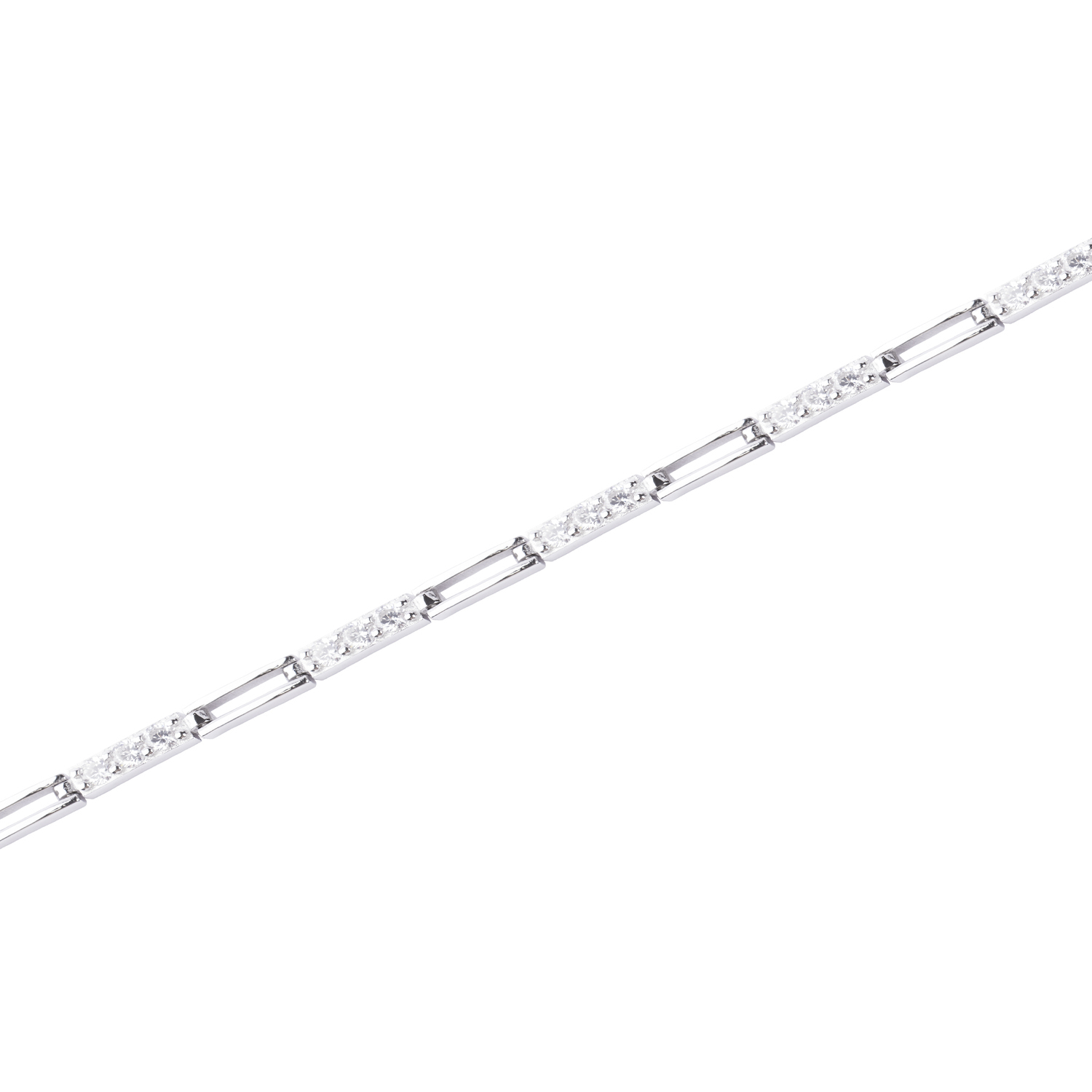 Pulsera de Plata Esterlina 925 Palito Circonita Ajustable 2