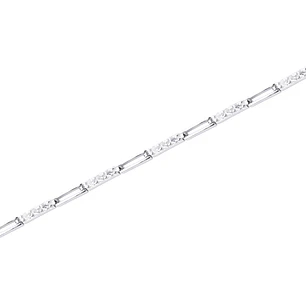 Pulsera de Plata Esterlina 925 Palito Circonita Ajustable