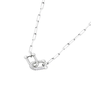 Collar de Plata Esterlina 925 Circon Entrelazado