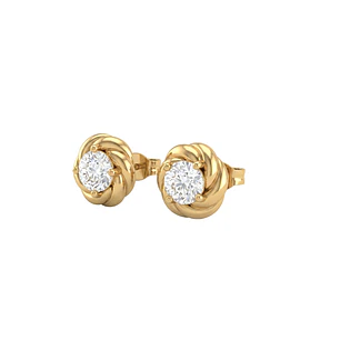 Aros de Oro 18Kt  Remolino Circon