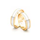 Par Argollas Matrimonio de Oro 18kt Amarillo y Blanco Diva de 5,0mm - Miniatura 3