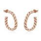 Aros de Plata Esterlina 925 Argollas Rose Revestido en Oro 18kt - Miniatura 2