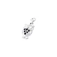 Colgante de Plata Esterlina 925 Búho Negro - Miniatura 1