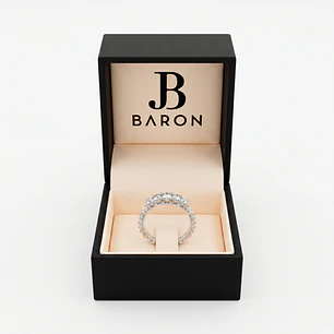 Anillo Oro Blanco 18kt Diamantes 38 Pts Tiara